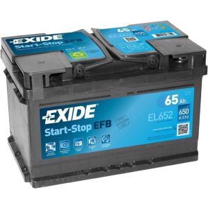 Автомобільний акумулятор Exide Start-Stop EFB 65 А·год Єв (-/+) Euro (650EN) (EL652) ТОП в Ужгороді