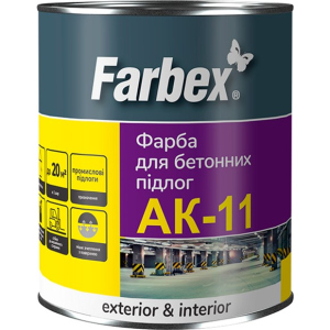 Фарба для бетонної підлоги АК-11 Farbex 2.8 кг Біла (4823083309480) в Ужгороді