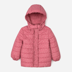 Демисезонная куртка-пуховик Zippy Hooded Placke 3103253101 138 см Darkpink (5602156799217) лучшая модель в Ужгороде