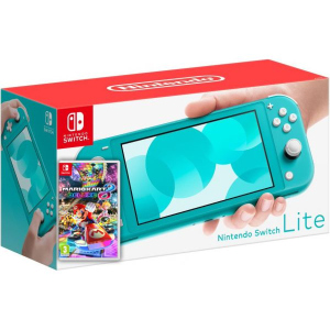 хороша модель Nintendo Switch Lite Turquoise + Гра Mario Kart 8 Deluxe (російська версія)