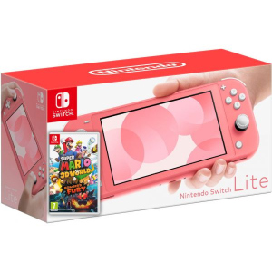 Nintendo Switch Lite Coral + Гра Super Mario 3D World + Bowser's Fury (російська версія) краща модель в Ужгороді