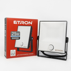 Прожектор светодиодный ETRON Spotlight Power 1-ESP-224 25W 5000K с датчиком движения надежный