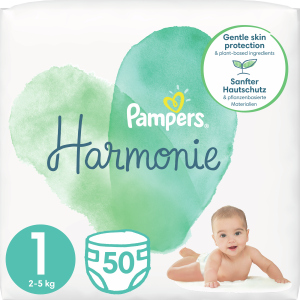 Подгузники Pampers Harmonie Newborn Размер 1 (2-5 кг) 50 шт (8006540156513) в Ужгороде