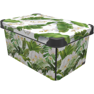 Контейнер для зберігання з кришкою Qutu Style Box Botanic 10 л (STYLE BOX с/к BOTANIC 10л.) в Ужгороді