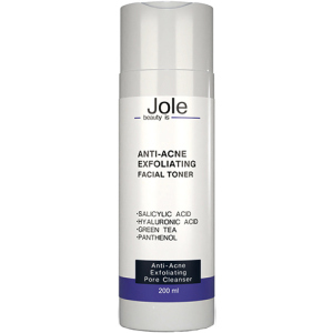 Тонер для лица Jole Anti Acne Exfoliating Toner Анти-акне с салициловой кислотой 2% 200 мл (4820243881183)