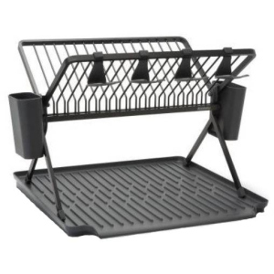 Сушарка для посуду Brabantia Foldable Dish Rack Large Темно-сіра (139482) краща модель в Ужгороді