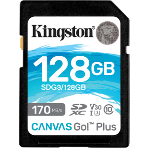 Kingston SDXC 128GB Canvas Go! Plus Class 10 UHS-I U3 V30 (SDG3/128GB) в Ужгороде