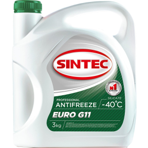 Антифриз Sintec Euro G11 -40°C 3 кг Зелений (990465) краща модель в Ужгороді