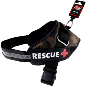 Шлея усиленная Pet Nova Rescue+ M 55-65 см Камуфляжная (HA-RESCUE-CAMUFLAGE-M) (5903031442342) лучшая модель в Ужгороде