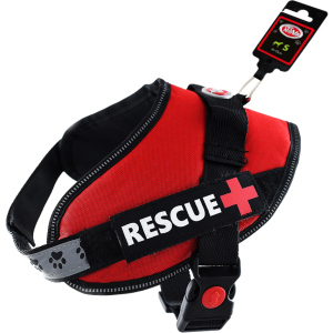 Шлея усиленная Pet Nova Rescue+ S 45-55 см Красная (HA-RESCUE-RE-S) (5903031442212) ТОП в Ужгороде