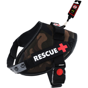 купить Шлея усиленная Pet Nova Rescue+ S 45-55 см Камуфляжная (HA-RESCUE-CAMUFLAGE-S) (5903031442335)