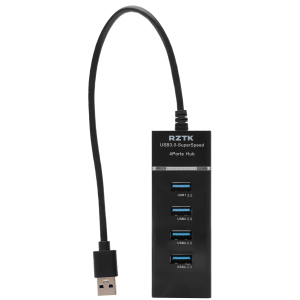 USB-хаб RZTK 3 порта USB 2.0 - 1 порт USB 3.0 Black надежный