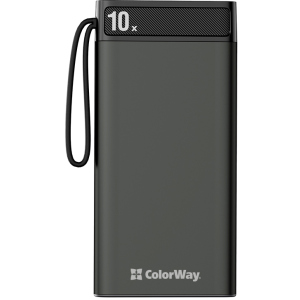 УМБ ColorWay 10000 mAh Metal case Black (CW-PB100LPI1BK-D) ТОП в Ужгороде