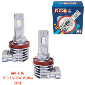 Автолампи Pulso M4-H16/LED-chips CREE/9-32v/2x25w/4500Lm/6000K (M4-H16) в Ужгороді