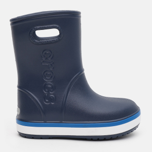 Гумові чоботи Crocs Kids Crocband Rain Boot K 205827-4KB-C10 27-28 Темно-сині (191448389694) краща модель в Ужгороді