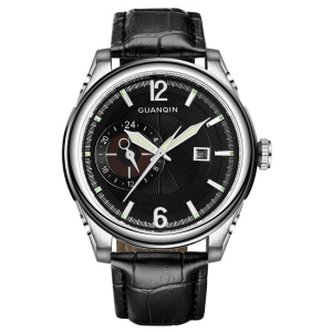 Чоловічий годинник Guanqin Silver-Black-Black GS19027 CL (GS19027SBB)