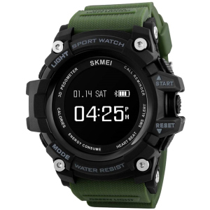 Мужские часы Skmei Smart Pulse 1188 Army Green BOX (1188BOXAG) лучшая модель в Ужгороде