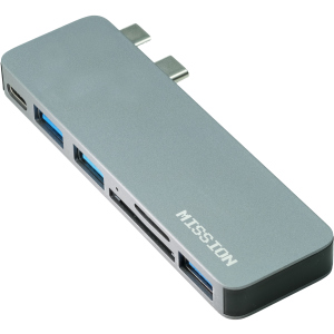 USB-хаб Mission Aluminium mini USB Type-C + Type-A + MicroSD + SD Space Gray (MSH-Hub4) рейтинг