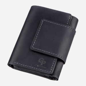 хороша модель Шкіряний чоловічий гаманець Grande Pelle leather-11204 Чорний