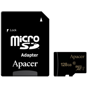 Apacer microSDXC 128GB UHS-I U1 + SD adapter (AP128GMCSX10U5-R) ТОП в Ужгороде