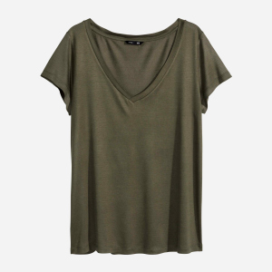 Футболка H&M XAZ005712ZCDV L Темно-зелена (DD8000003075335)