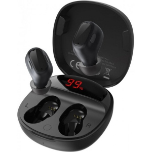 Бездротові навушники Bluetooth BASEUS Encok True Wireless Earphones WM01 Plus Black NGWM01P-01 краща модель в Ужгороді