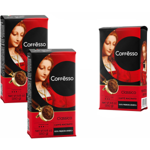 Набор молотого кофе Coffesso Classico 250 г х 2+1 бесплатно (2300000010152) рейтинг