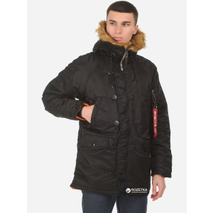 Парку Alpha Industries Slim Fit N-3B Parka XS Black/Orange краща модель в Ужгороді