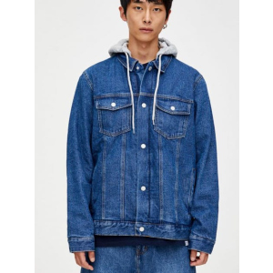 Джинсовая куртка Pull & Bear 9716/500/400 L Синяя джинс (09716500400042) ТОП в Ужгороде