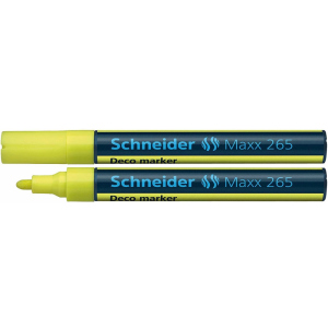 Набір маркерів крейдяних Schneider Maxx 265 2-3 мм Жовтий 10 шт (S126505) краща модель в Ужгороді