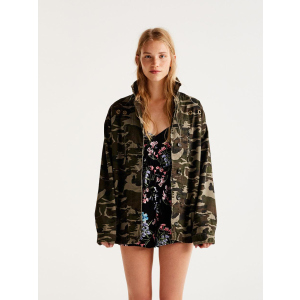 Джинсова куртка Pull &amp; Bear XAZ134035DLCH L Хакі (DD8000002747110) ТОП в Ужгороді