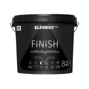 Фінішна акрилова шпаклівка FINISH "ELEMENT PRO" 15 кг надійний