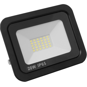 Прожектор світлодіодний Eurolamp SMD 20W 6000K чорний з радіатором (LED-FL-20/6) рейтинг