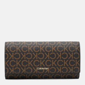 Кошелек женский Calvin Klein Jeans Ck Must Trifold Lg Mono K60K608760-0HD Brown Mono (8719855204366) рейтинг