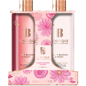 купить Набор для женщин Grace Cole Cherry Blossom & Peony Body Care Duo Гель для душа 500 мл + Лосьон для тела 500 мл (5055443664079)