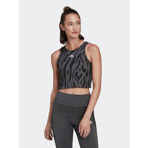 хорошая модель Спортивный топ Adidas W Anml Crop HA1190 M Grefiv (4065423615350)