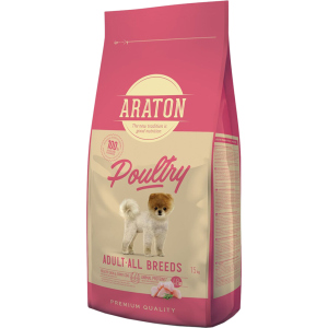 Сухой корм ARATON Poultry Adult All Breeds для взрослых собак 15 кг (ART45636) (4771317456366) надежный