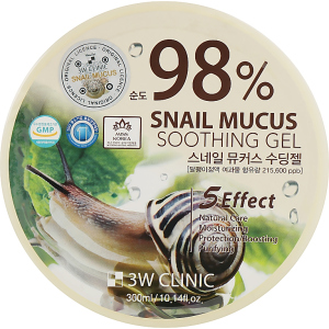 Гель для душа 3W Clinic Snail Soothing gel Улиточный муцин универсальный 300 мл (8809563060740) рейтинг