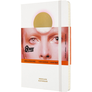 Записная книга Moleskine David Bowie 13 х 21 см 240 страниц в линейку Белая (8053853603807) лучшая модель в Ужгороде