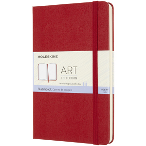 Скетчбук Moleskine Art 11.5 х 18 см 104 сторінки без лінівки Червоний (8053853603111) краща модель в Ужгороді