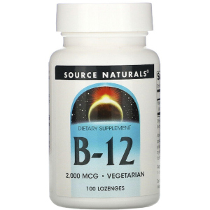 Вітаміни Source Naturals В-12 2000 мкг 100 таблеток для розсмоктування (21078004189) в Ужгороді