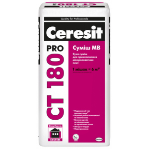 купити Суміш МВ для кріплення плит із мінеральної вати Ceresit CT 180 pro 27кг