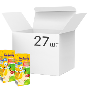Упаковка соку Беллакт Яблучно-грушевого 200 мл х 27 шт (4814716000702) ТОП в Ужгороді