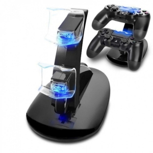 Двойная зарядная станция Dual USB Charging Stand для геймпадов PlayStation (PS4 / PS4 Slim / PS4 Pro) Dualshock 4 Черный Без Бренда лучшая модель в Ужгороде