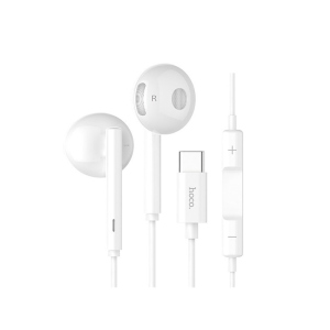 Наушники Hoco L10 Acoustic Type-C wired earphones with mic White ТОП в Ужгороде