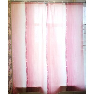 Штора в ванную Dogus Banyo 180 x 200 см Дождь розовый 534 (Pink)