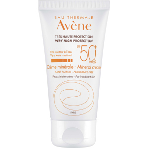 Солнцезащитный крем Avene SPF 50+ минеральный для гиперчувствительной кожи 50 мл (3282779355773) ТОП в Ужгороде