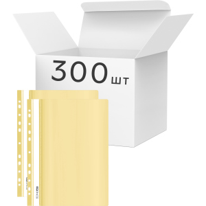 Упаковка папок-скоросшивателей Economix А4 с перфорацией, фактура "глянец" 120/160 мкм 300 шт Пастельно желтых (E31510-85) лучшая модель в Ужгороде