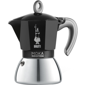 Гейзерна кавоварка Bialetti New Moka Induction на 6 чашки Чорна (0006936) краща модель в Ужгороді