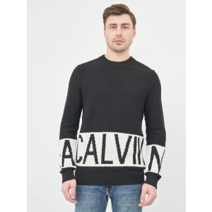 Джемпер Calvin Klein Jeans Blocking Logo Ckj Sweater J30J316583-BEH XXL CK Black (8719853134146) ТОП в Ужгороді